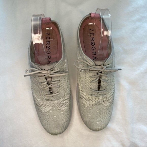 Cole Haan Zero Grand Stitchlite Wingtip Oxford Sneaker Comfort Ivory Pink SZ 9 - Picture 1 of 11